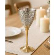 1x Gold Brass Medieval-Style Chalice Goblet