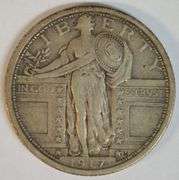 Sharp 1917-P Type 1 Standing Liberty Quarter in XF