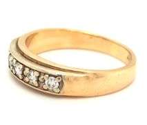 14kt Yellow gold diamond band