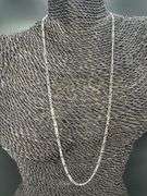 10k White Gold Solid Figaro Link Chain 2.6mm Necklace 24"