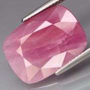 Pendant cut! Pink on pink! 9ct Ruby center stone! Heated only!