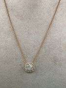 CERTIFIED BRAND NEW 18K ROSE GOLD NECKLACE WITH DIAMOND PENDANT