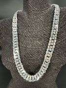 Sterling Silver 16mm Heavy Double Curb Chain Cuban Link 925 Italy Necklace 24"