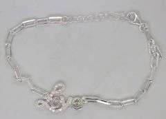 925 Sterling silver Love charm adjustable bracelet