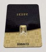 IGR Half Gram Gold Bar with Assay Certificate