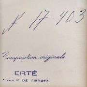 "Prologue, la Patronne, August 22, 1962" by Erte (1892-1990)