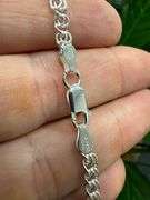 Sterling Silver Italian Love Heart Chain 4mm Solid 925 Italy Infinity Promise Bracelet Anklet 8"