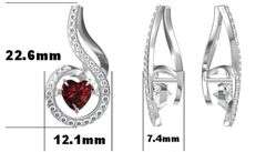 Beautiful Dancing Natural Genuine Garnet pendant