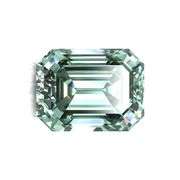 Dazzling 6.9 Ct Mint Green Emerald Cut Fire Moisssanite Solitaire