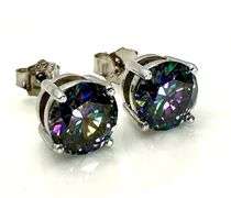 2 Ctw Simulated Russian Color Change Alexandrite Earrings