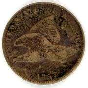 1857 Flying Eagle Cent with Fine Details