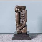 Bronze Woman Gives Life Metal on Base