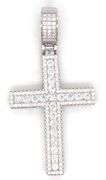 925 Sterling silver Cross cubic zirconia pendant
