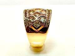 Gorgeous 14 Kt Gold Plate 275 Cttw Simulated Diamond Ring