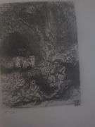 Collection of 15 Very Rare Etchings After Rembrandt (c. 1880)