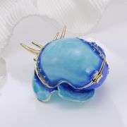 Hand-Painted Conch Trinket Box with Rhinestones