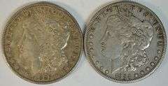Scarce needle-sharp XF 1883-S & 1884-S Morgan Silver Dollars