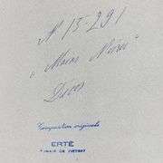 "Mains Noires, Decor, 16 Janvier 1958" by Erte (1892-1990)