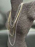 Sterling Silver 925 Italy 5 Chain Layered Set 30" Adjustable, 24", 20", 18", 16"