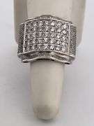MEN'S CERTIFIED 14K WHITE GOLD DIAMOND RING