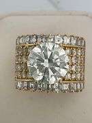 CERTIFIED BRAND NEW 18K GOLD DIAMOND ENGAGEMENT RING 9.10 CRATS