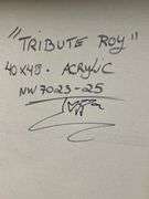 Very large! Extremely collectable" Jozza "original painting on canvas,Tribute to Roy