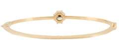 0.80ct Single Cut Diamond Bezel Set Solitaire Bangle Bracelet in 14K