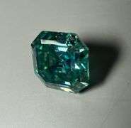 Beautiful 5 Ct Paraiba Green Asscher Cut Fire Moissanite Solitaire