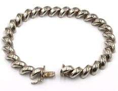 Set of vintage 925 sterling silver Napier link necklace and bracelet