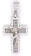 925 Sterling silver cubic zirconia cross pendant