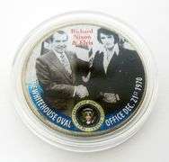 ELVIS MEETS NIXON COLORIZED HALF DOLLAR, NEW