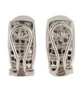 0.65ctw Black and White Diamond Striped Omega Back Earrings in 14K