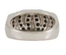 0.40ctw White and Black Diamond Striped Dome Ring in 14K