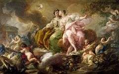 Highly Collectible After Corrado Giaquinto One of a kind oil on Canvas signed by the artist, Justice