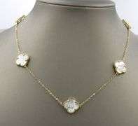 925 Sterling silver 5 clover mother of pearl necklace