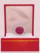 18K White Gold Ruby and Diamond Ring