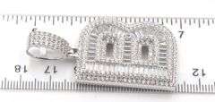 925 Sterling silver Initial B cubic zirconia pendant