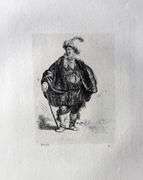Extremely Rare and Collectible Antique Etching After Rembrandt, c. 1880