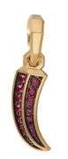 David Yurman 1.02ctw Pave Ruby Claw Amulet Pendant in 18K