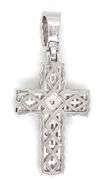 925 Sterling silver religious cross cubic zirconia pendant