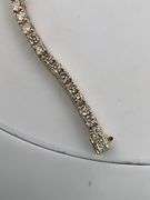 CERTIFIED 12.00 CARATS NATURAL DIAMONDS TENNIS BRACELET , 14K GOLD