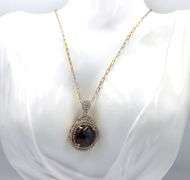 Exquisite Massive 35.78CTS Oval Cabochon-Cut Star Ruby & 2.64CTW Sapphire Pendant Necklace in 14K Go