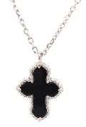 10mm black onyx cross pendant on chain