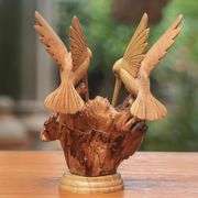 Hand-Carved Hummingbird Collectible Decor