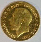 Choice Prooflike 1925 Great Britain Half Sovereign Gold Piece