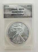 2008 American Silver Eagle, PCGS MS70