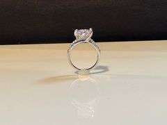 Ladies Large 4.5 Ct Sparkling Ice White Lavender Simulated Lab Diamond Ring