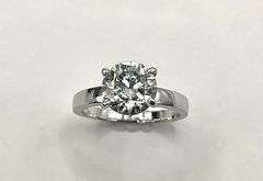 Dazzling 2.75 Ct White Ice Blue Lab Simulated Diamond Ring