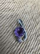 Sterling Silver 925 Natural Amethyst Gemsone Pendant