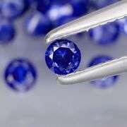 Diamond cut! 2.19ct top cobalt blue sapphire set!